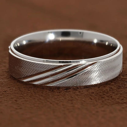 Italian Silver 925 Wedding Band Ring - Fkjrnsl2981 Rings