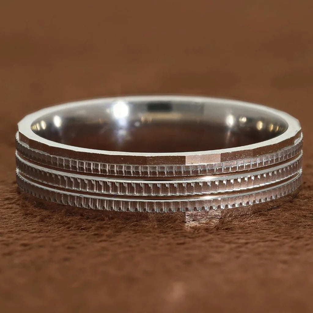 Italian Silver 925 Wedding Couple Band Rings - Fkjrnsl2561