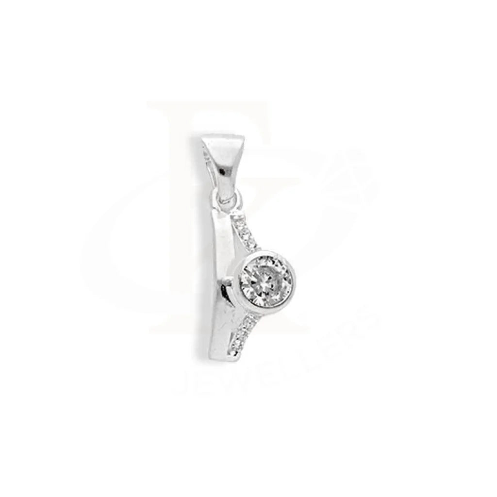 Italian Silver 925 White Solitaire Pendant - Fkjpndsl2804 Pendants