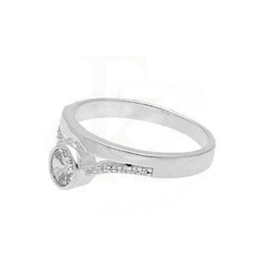 Italian Silver 925 White Solitaire Ring - Fkjrnsl3211 Rings