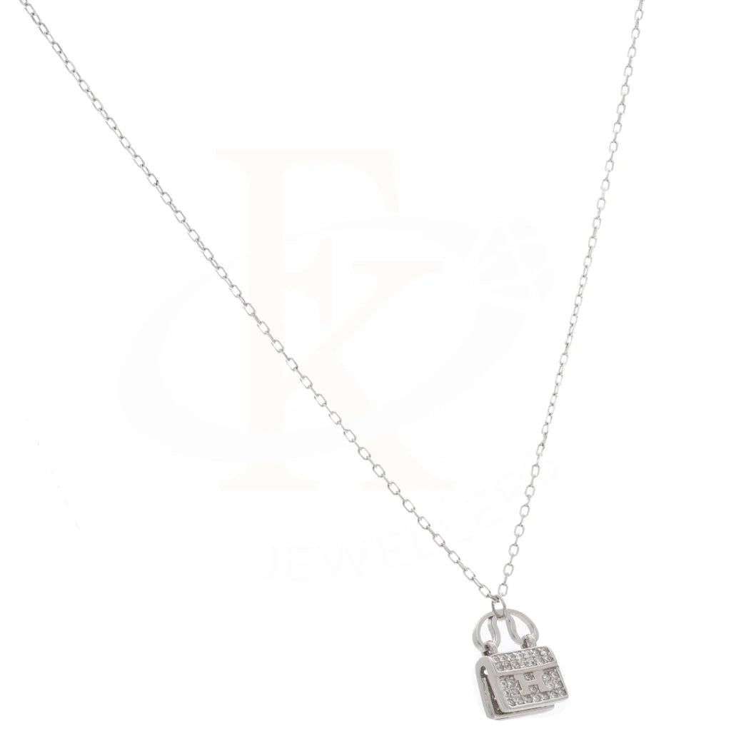 Sterling Silver 925 Zircon Embeded Mini Bag Necklace - Fkjnklsl5889 Necklaces