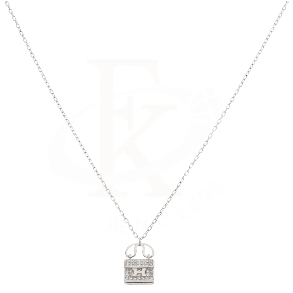 Sterling Silver 925 Zircon Embeded Mini Bag Necklace - Fkjnklsl5889 Necklaces