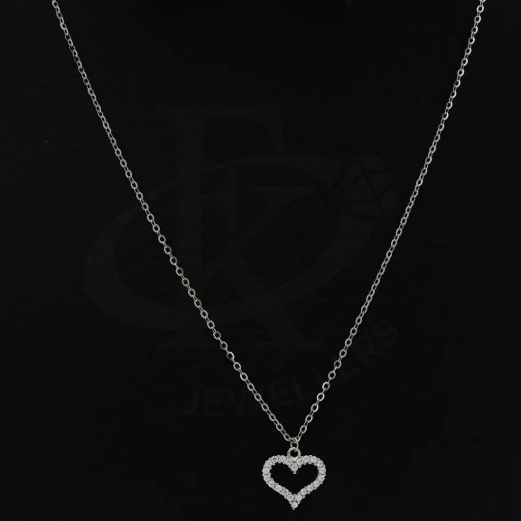 Sterling Silver 925 Zirconia Floating Heart Necklace - Fkjnklsl5891 Necklaces