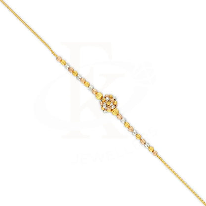 Tri Tone Gold Beads Bracelet 22Kt - Fkjbrl22K2996 Bracelets