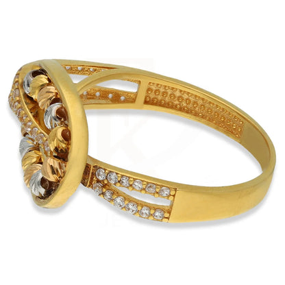 Tri Tone Gold Beads Ring 22Kt - Fkjrn22K3863 Rings