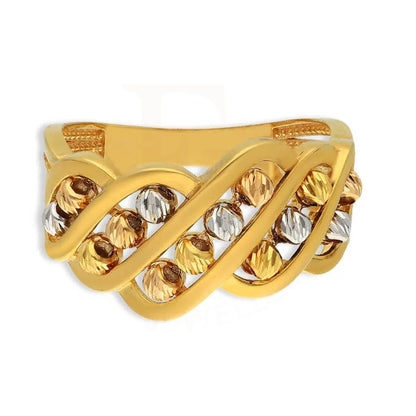 Tri Tone Gold Beads Ring 22Kt - Fkjrn22K3865 Rings