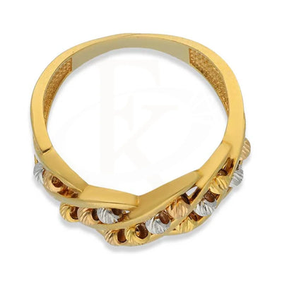 Tri Tone Gold Beads Ring 22Kt - Fkjrn22K3865 Rings