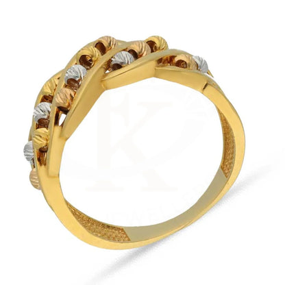 Tri Tone Gold Beads Ring 22Kt - Fkjrn22K3865 Rings