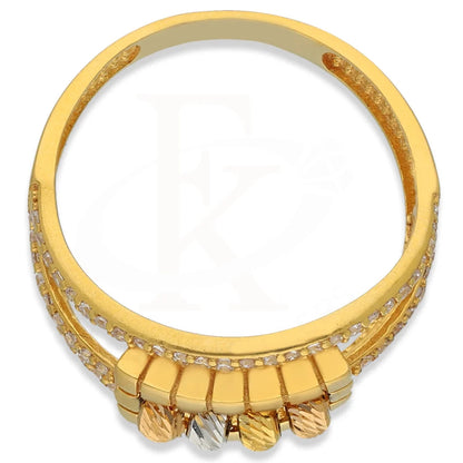 Tri Tone Gold Beads Ring 22Kt - Fkjrn22K3866 Rings