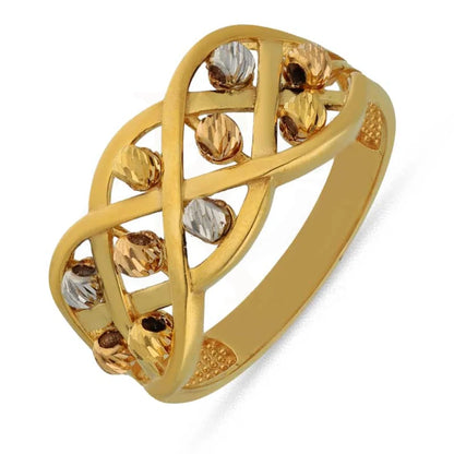 Tri Tone Gold Beads Ring 22Kt - Fkjrn22K3868 Rings