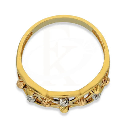 Tri Tone Gold Beads Ring 22Kt - Fkjrn22K3868 Rings