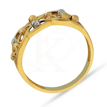 Tri Tone Gold Beads Ring 22Kt - Fkjrn22K3868 Rings