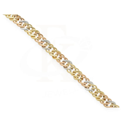 Tri Tone Gold Curb Bracelet 18Kt - Fkjbrl18K7322 Bracelets