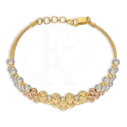 Tri Tone Gold Balls Bracelet 22Kt - Fkjbrl22K5035 Bracelets