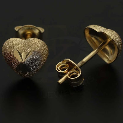 Tri Tone Gold Heart Stud Earrings 18Kt - Fkjern18K3099