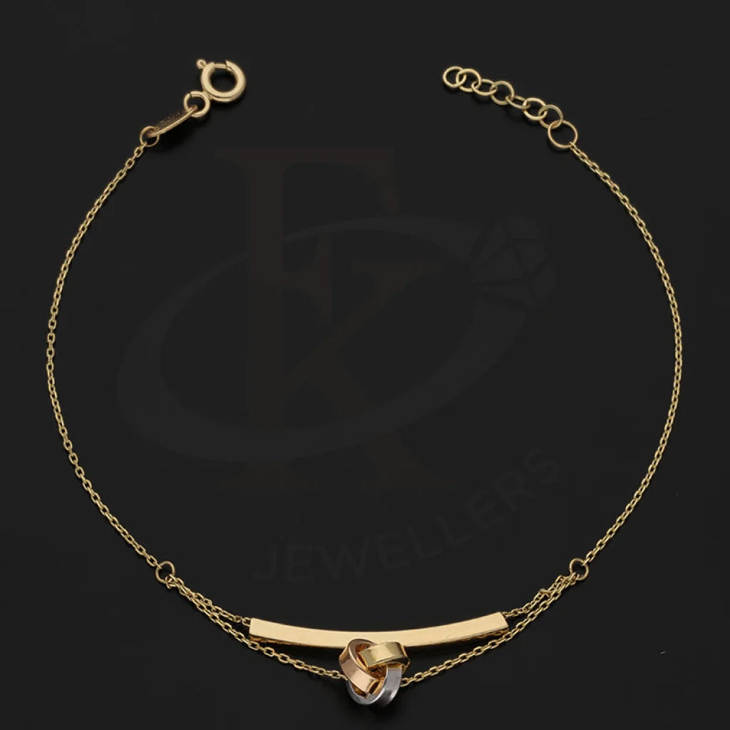 Tri Tone Gold Knot Bracelet 18Kt - Fkjbrl18Km5477 Bracelets