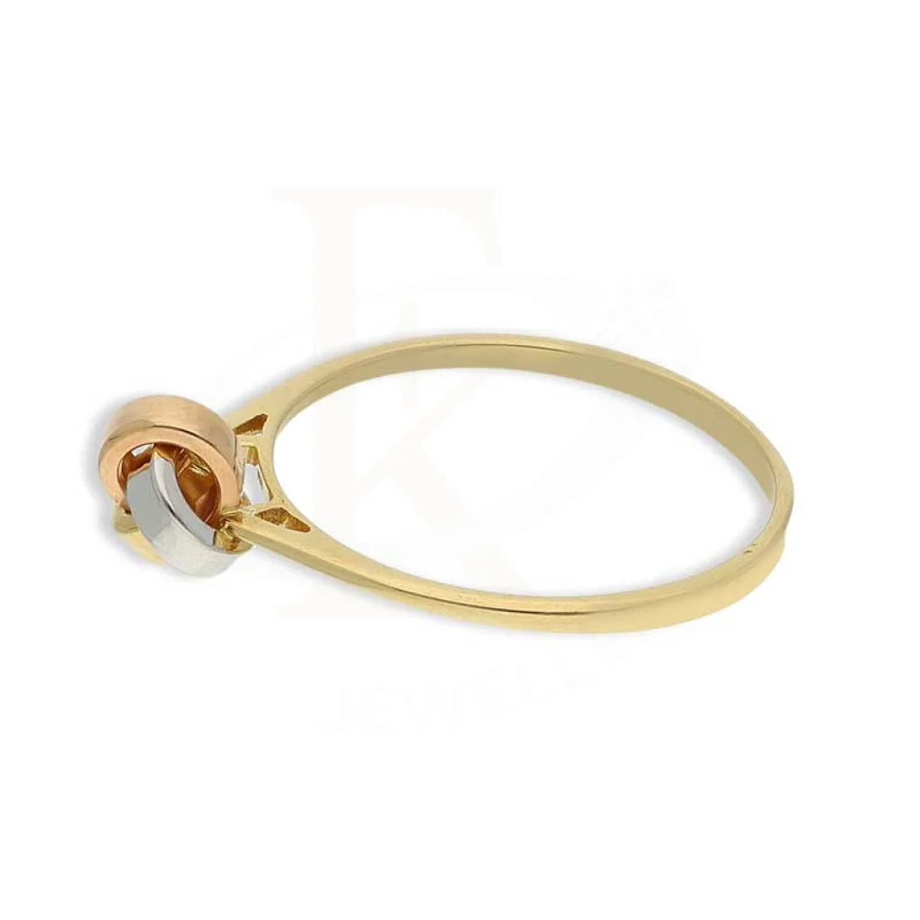 Tri Tone Gold Knot Ring 18Kt - Fkjrn18K3781 Rings