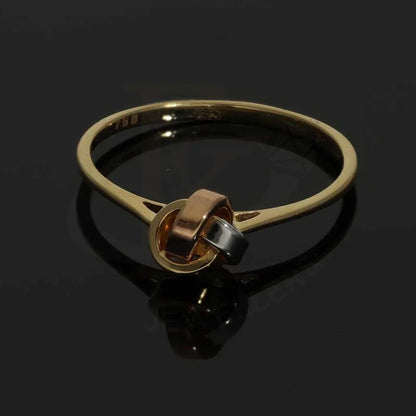 Tri Tone Gold Knot Ring 18Kt - Fkjrn18K3781 Rings