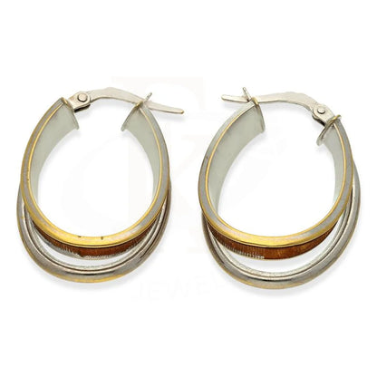 White Gold Clip On Hoop Earrings 18Kt - Fkjern18K2450