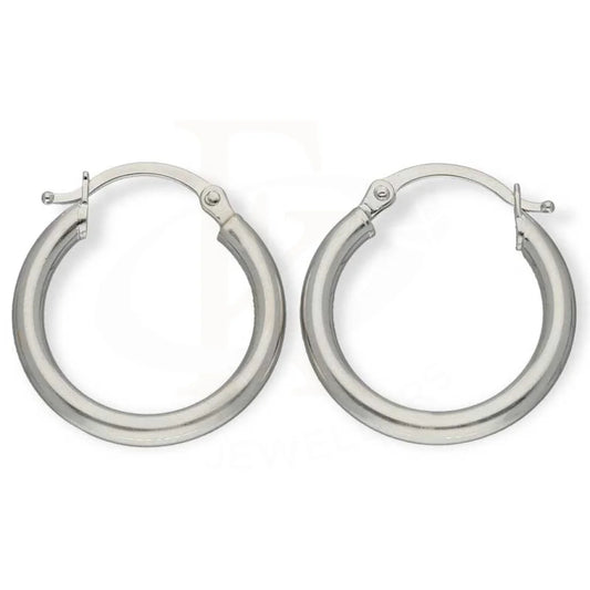 White Gold Clip On Hoop Earrings 18Kt - Fkjern18K3177