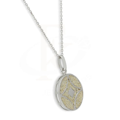 White Gold Necklace (Chain With Round Shaped Pendant) 18Kt - Fkjnkl18K5223 Necklaces